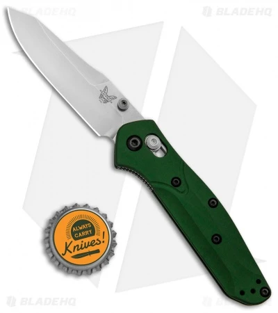 Benchmade 945 Mini Osborne AXIS Lock Knife Green (2.9" Satin) - Image 4