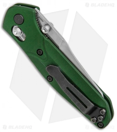 Benchmade 945 Mini Osborne AXIS Lock Knife Green (2.9" Satin) - Image 3