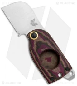 Benchmade Aller Fumée Friction Folder Knife Red Richlite (1.6" Satin) 381