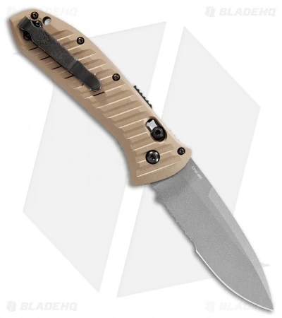 Benchmade Auto Presidio II Auto Knife Bronze Al. (3.7" Gray Serr) 5700SGY-1 - Image 3