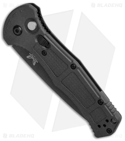 Benchmade Claymore Automatic Knife Black Grivory (3.6" Black Serr) 9070SBK - Image 2