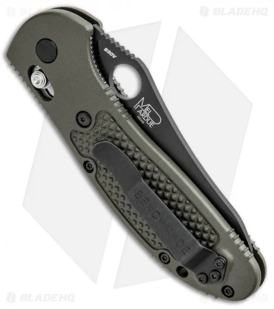 Benchmade Griptilian AXIS Lock Knife OD Green (3.45" Black) 550BKOD-S30V - Image 3