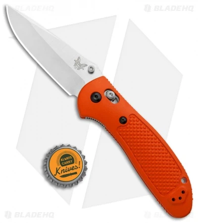 Benchmade Griptilian AXIS Lock Knife Orange (3.45" Satin) 551-ORG-S30V - Image 4
