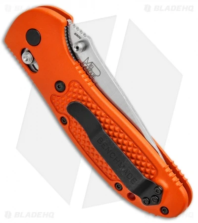 Benchmade Griptilian AXIS Lock Knife Orange (3.45" Satin) 551-ORG-S30V - Image 3