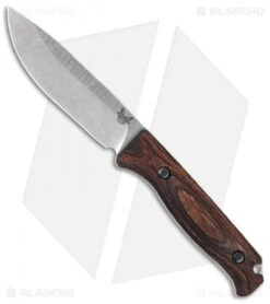 Benchmade Hunt 15002 Saddle Mountain Skinner Fixed Blade Wood (4.2" Stonewash)