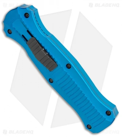 Benchmade Infidel OTF Automatic Knife Blue Aluminum (3.91" Black) 3300BK-2001 - Image 2