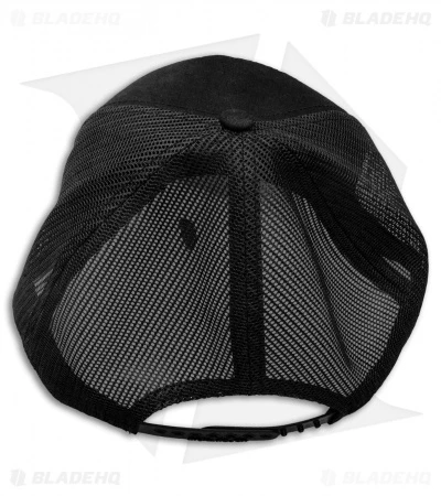 Benchmade Knives Snap Back Mesh 7 Panel Hat W/ Embroidered Logo - Black - Image 3