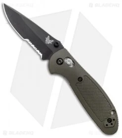 Benchmade Mini Griptilian AXIS Lock Knife OD Green (2.91" Black Serr) S30V