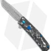 Benchmade Oeser Tengu Flipper Knife White/Black CF (2.8" Damasteel) 601-211