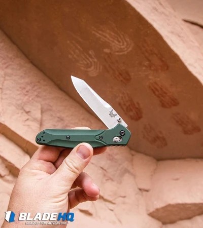 Benchmade 940 Osborne AXIS Lock Knife Green (3.4" Satin) - Image 3