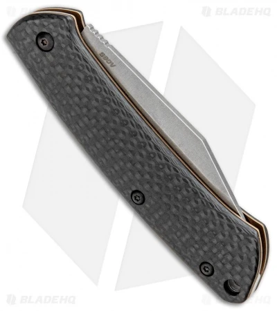 Benchmade Proper Clip Point Slip Joint Knife Carbon Fiber/FDE (2.8" SW) 318-2 - Image 3