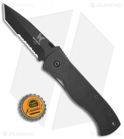 Rare Benchmade 970SBT Emerson CQC7 Liner Lock Knife (3.25" Black Serr) - Image 4