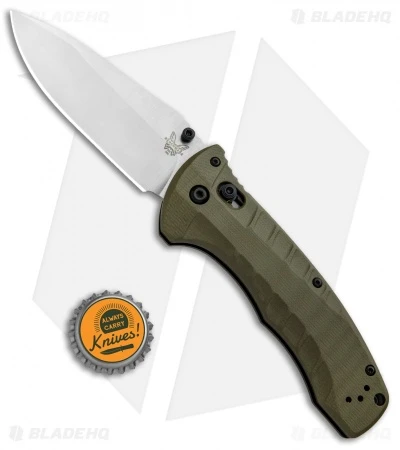 Benchmade Turret AXIS Lock Folding Knife OD Green G-10 (3.7" Satin) 980 - Image 4