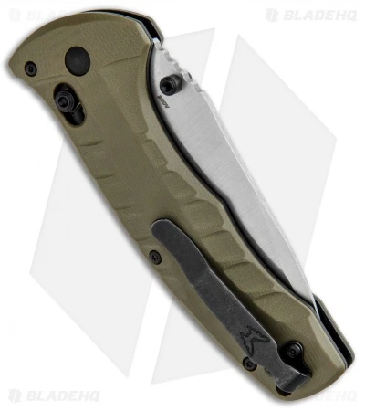 Benchmade Turret AXIS Lock Folding Knife OD Green G-10 (3.7" Satin) 980 - Image 3
