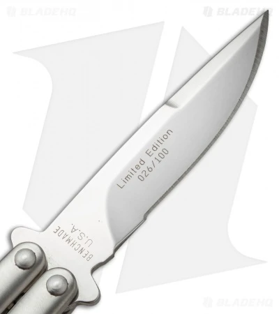 Rare Vintage Benchmade 35-SPL LE Bali-Song Butterfly Knife (3.5" Satin) #26 - Image 3