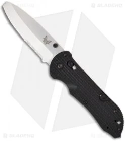 Benchmade Triage AXIS Lock Knife Black G-10 (3.5" Satin Serr) 916S