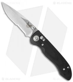 Benchmade Foray AXIS Lock Knife Black G-10 (3.24" Satin Serr) 698S