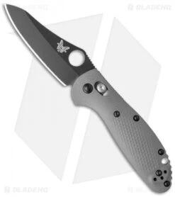 Benchmade Mini Griptilian AXIS Lock Knife Gray/Blue G-10 (2.91" Black) 555BK-1