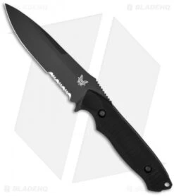 Benchmade Nimravus Fixed Blade Knife (4.5" Black Serr) 140SBK